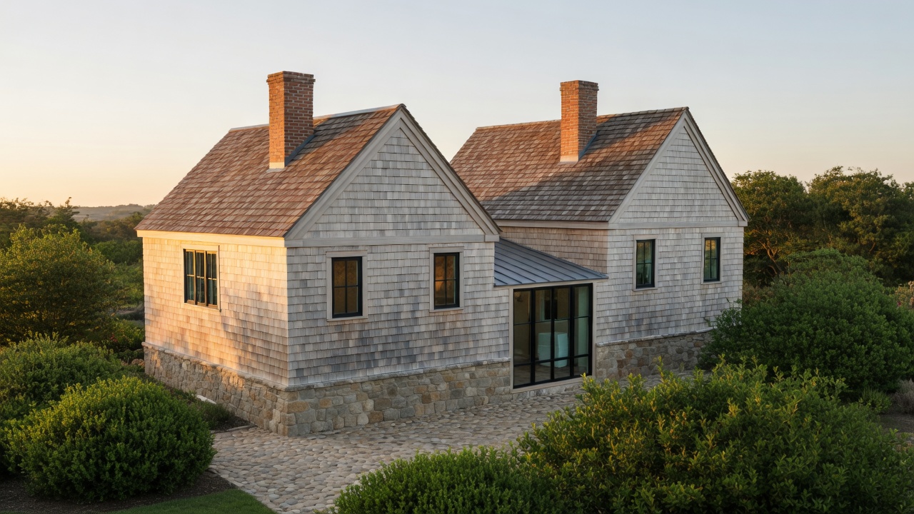Rendered study of the entry elevation from the drive.